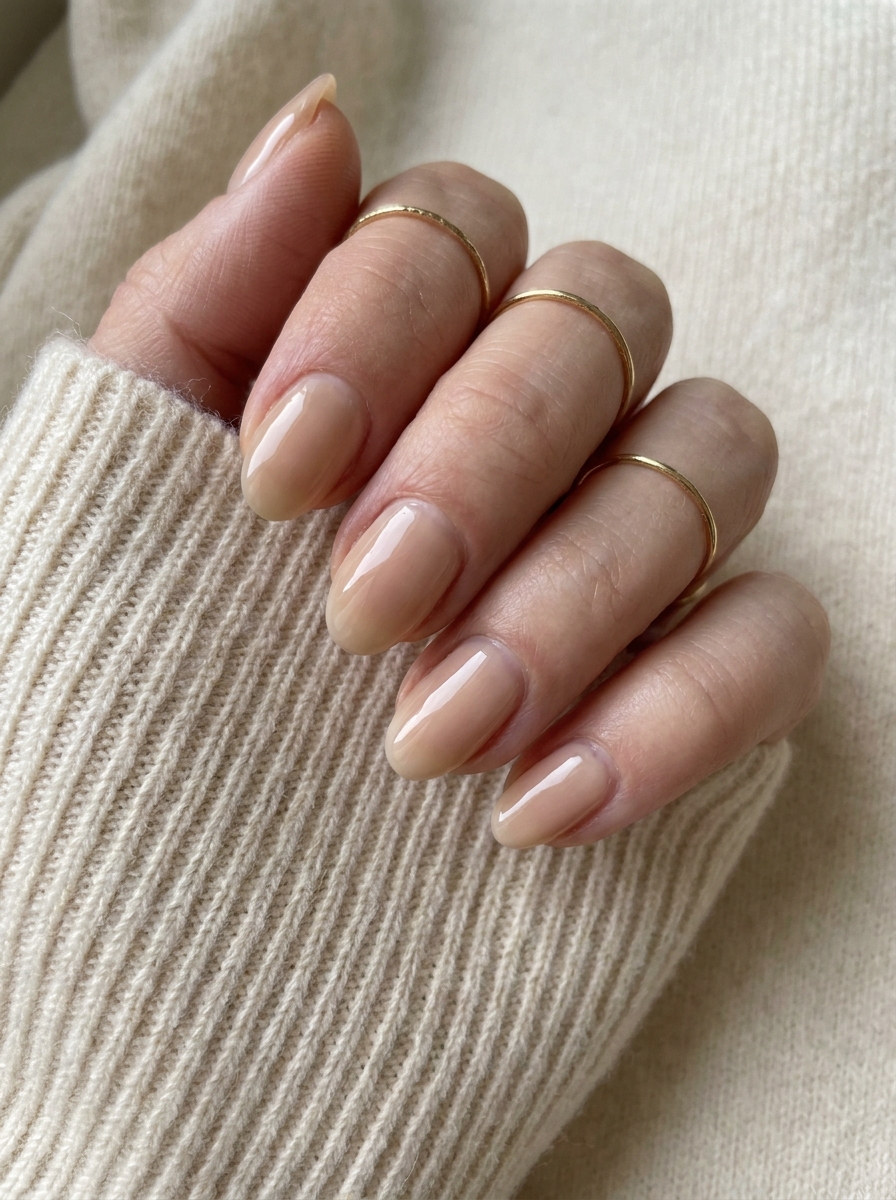 Milky Nude September Nails als September Nägel Inspiration 2026